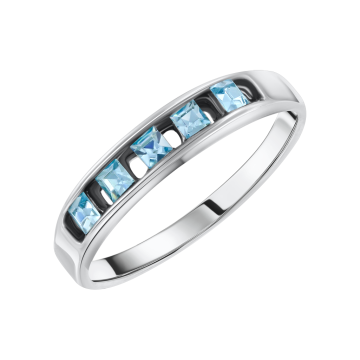 Silver ring with zirconia 