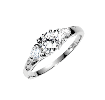 Silver ring with zirconia 