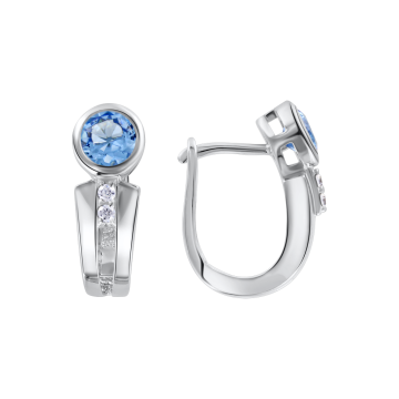 Silver earrings with zirconia 