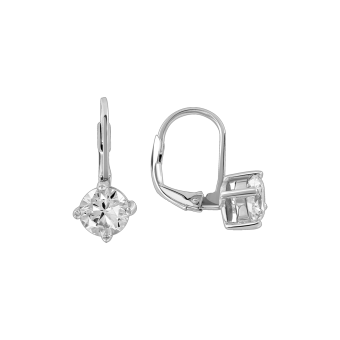 Silver earrings with zirconia 