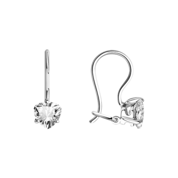 Silver earrings with zirconia 