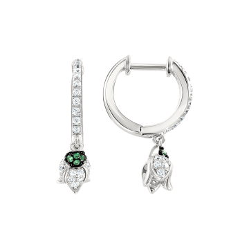 Silver earrings with zirconia 