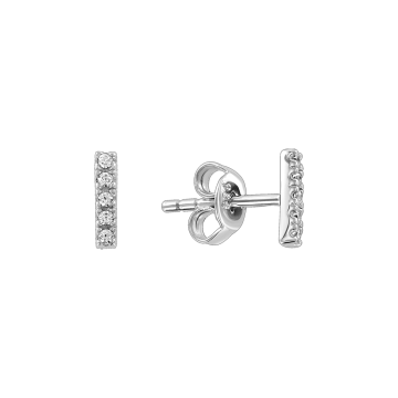 Silver earrings with zirconia 