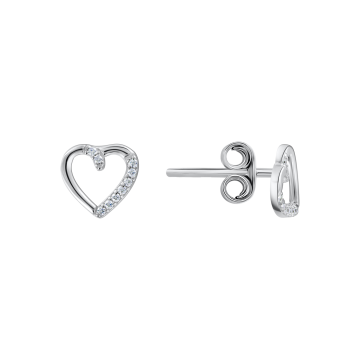Серебряные серьги 925 пробы с фианитами 