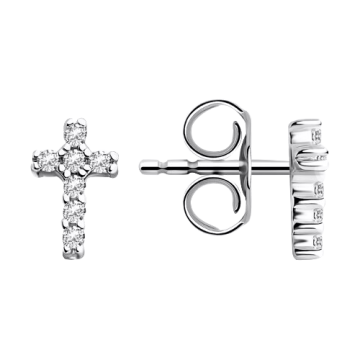 Серебряные серьги 925 пробы с фианитами 