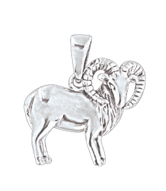 Anhänger Sternzeichen Widder aus 925er Sterling Silber 