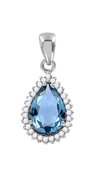 Серебряная подвеска 925 пробы. Вставка: Фианиты 