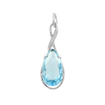 Anhänger 925er Sterling Silber mit blau Topas HTS 