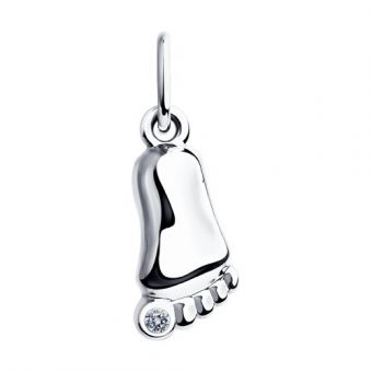 Silver pendant with cubic zirconia 