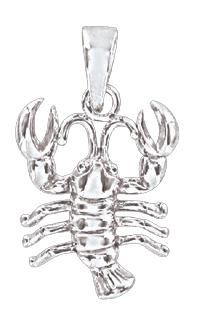 Silver zodiac sign "Cancer" 