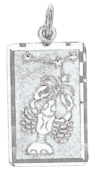 Silver zodiac sign "Cancer" 