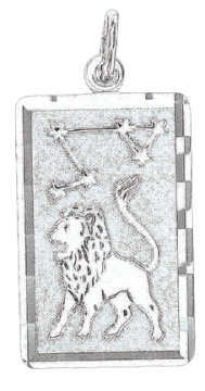 Silver zodiac sign "Leo" 