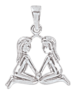 Silver zodiac sign "Gemini" 