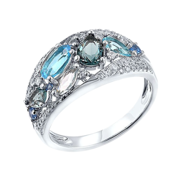 Silver ring with zirconia 