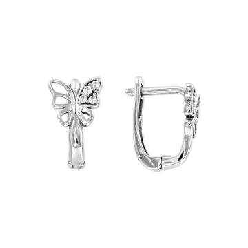 Серебряные серьги 925 пробы. Вставка: Фианиты 