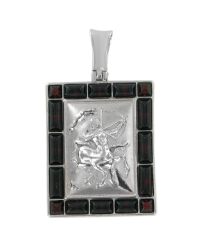 Anhänger Sternzeichen "Schütze" aus 925er Sterling Silber mit echtem Bernstein 