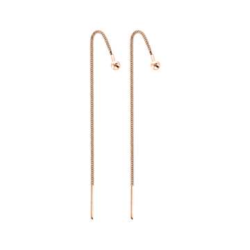 Earrings as pull-through in red gold of 585 assay value 