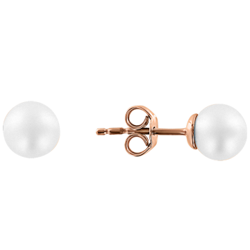 Ohrstecker aus Rotgold 585° mit echte Perlen 