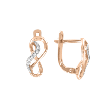 Ohrhänger aus Rotgold 585° mit Zirkonia 
