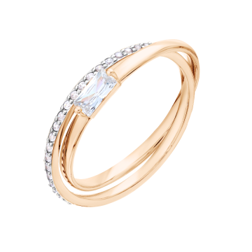 Damenring aus Rotgold 585° mit Zirkonia 