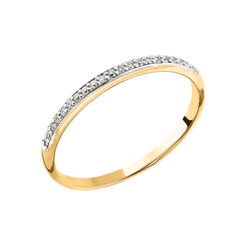 Gelb gold 585° Damenring mit Brillanten 