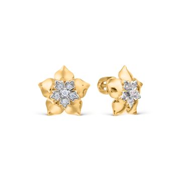 Серьги из желтого Золота 585 пробы с Фианитами 