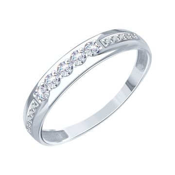 Weißgold 585°Damenring mit Zirkonia 