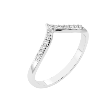 Lady´s ring in white gold of 585 assay value (14K) with diamonds 