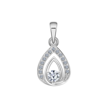 Weißgold 585° Anhänger mit Zirkonia 