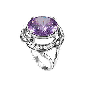 Silver ring with amethyst HTS 