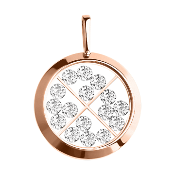 Pendant in rose gold 585 with Swarovski crystal, cubic zirconia 