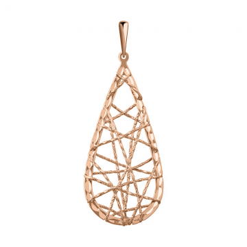 Pendant in red gold of 585 assay value 