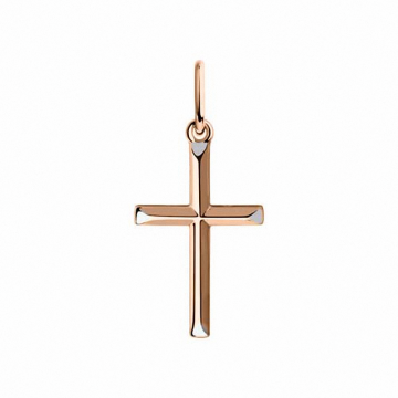 Cross from red gold of 585 assay value 