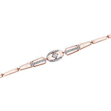 Armband aus Rotgold 585° mit Zirkonia 18 cm