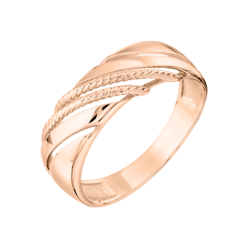 Lady´s ring in red gold of 585 assay value 