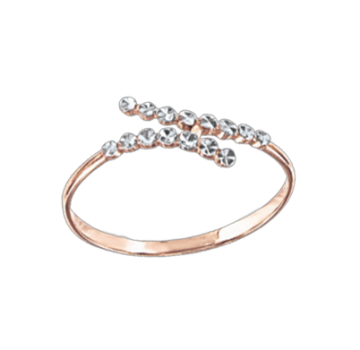 Lady´s ring in red gold of 585 assay value 18,5 mm