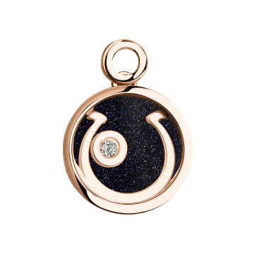 Pendant in red gold of 585 assay value with diamond 