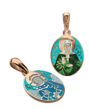 Orthodox icon pendant ""blessed matron Moscow", "guardian angel" 