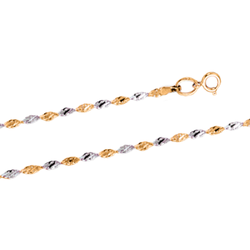 Chain from yellow gold of 585 assay value 55 cm