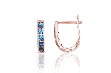 Goldene Ohrringe mit englischem Verschluss 