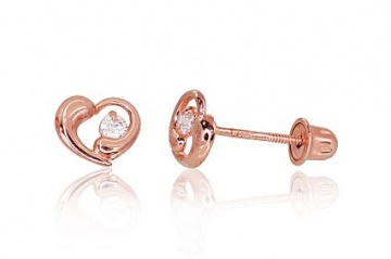 Gold screw studs earrings 