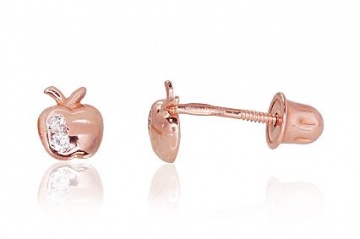 Золотые серьги-пуссеты с винтами 