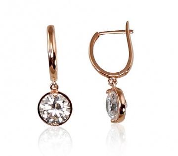 Goldene Ohrringe mit englischem Verschluss 