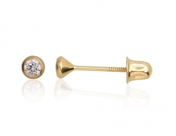 Gold screw studs earrings 