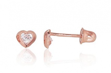 Золотые серьги-пуссеты с винтами 