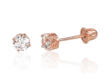 Gold screw studs earrings 