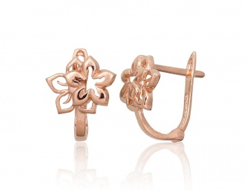 Goldene Ohrringe mit englischem Verschluss 