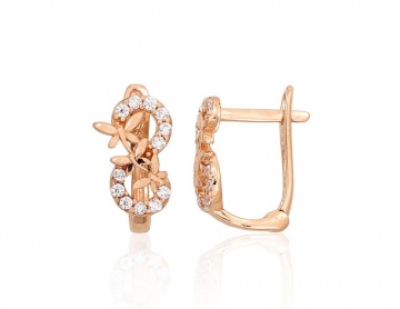 Goldene Ohrringe mit englischem Verschluss 