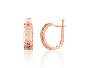 Goldene Ohrringe mit englischem Verschluss 