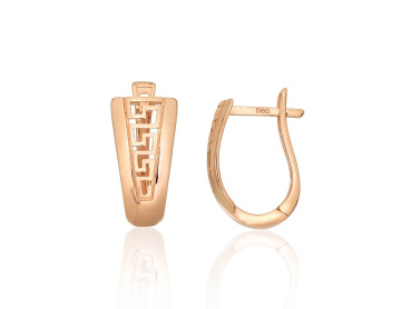 Goldene Ohrringe mit englischem Verschluss 